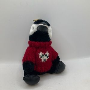 2000 HUGFUN PLUSH JOINTED 6.5” PENGUIN ORNAMENT
